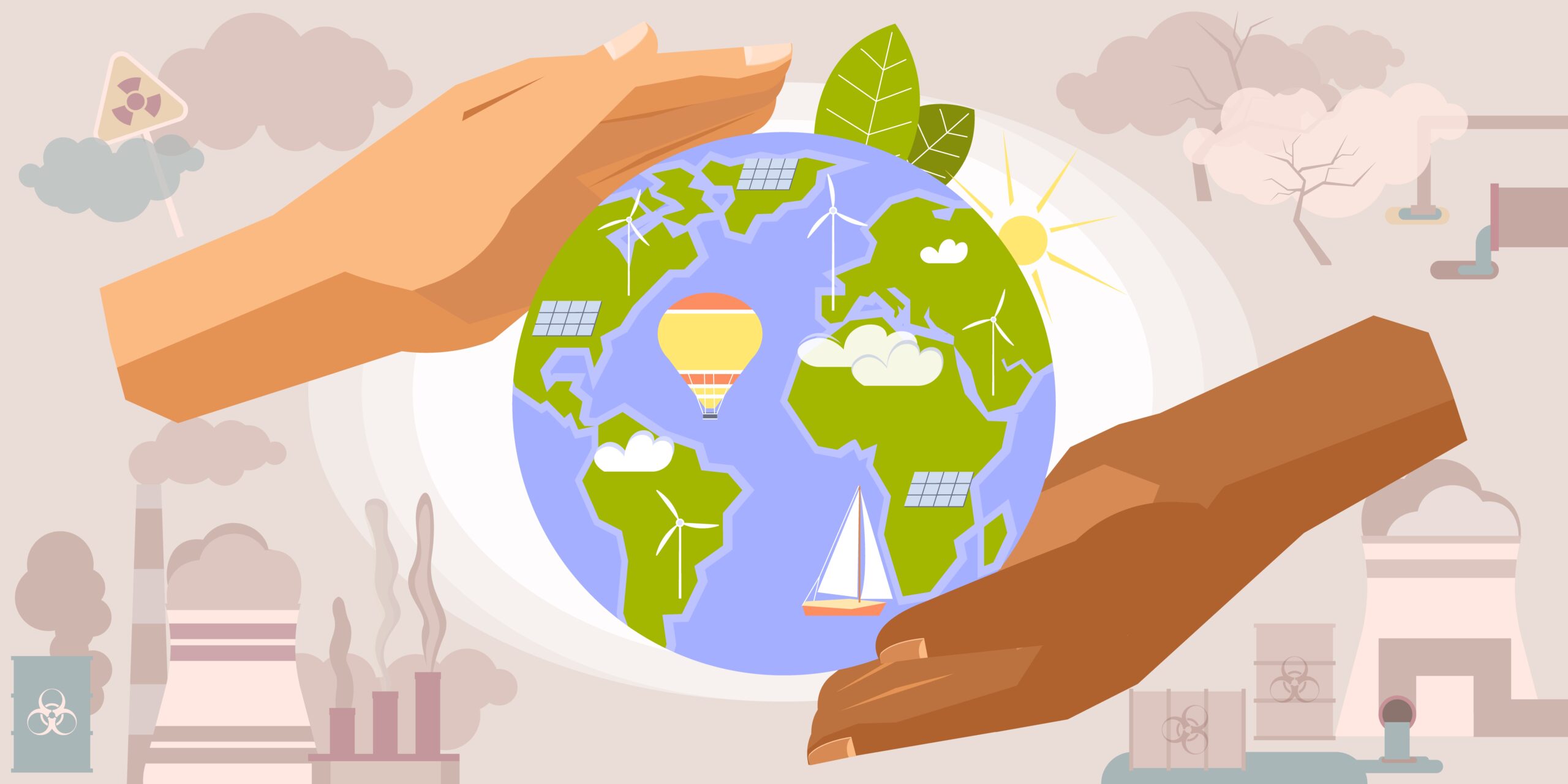 Earth In Hands Composition